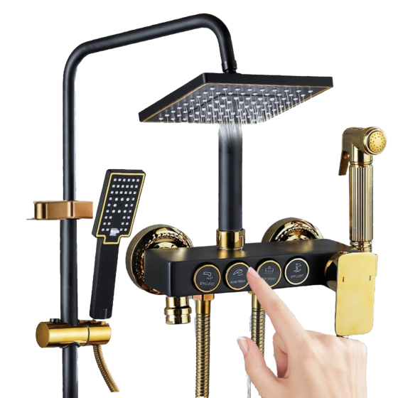 20244 Black shower set ,china